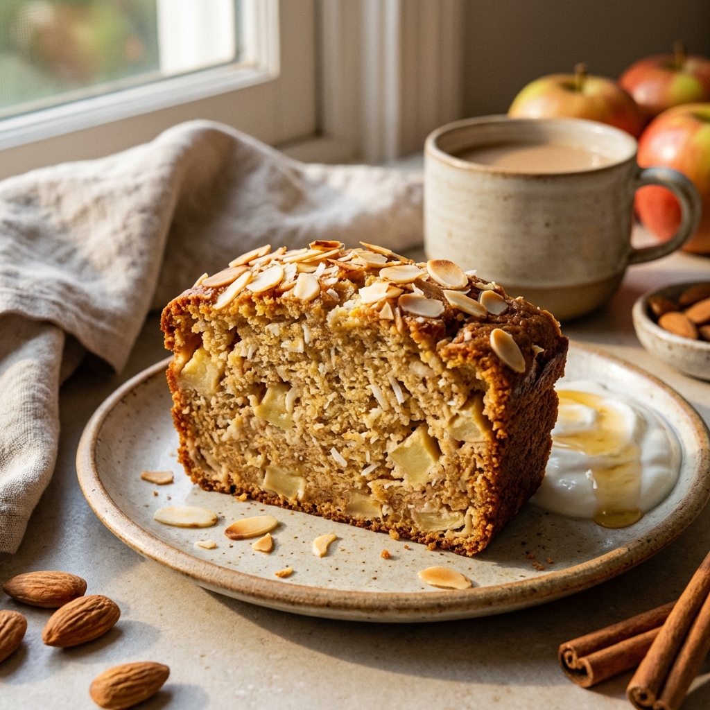 Budín Coco Almendras y Manzana