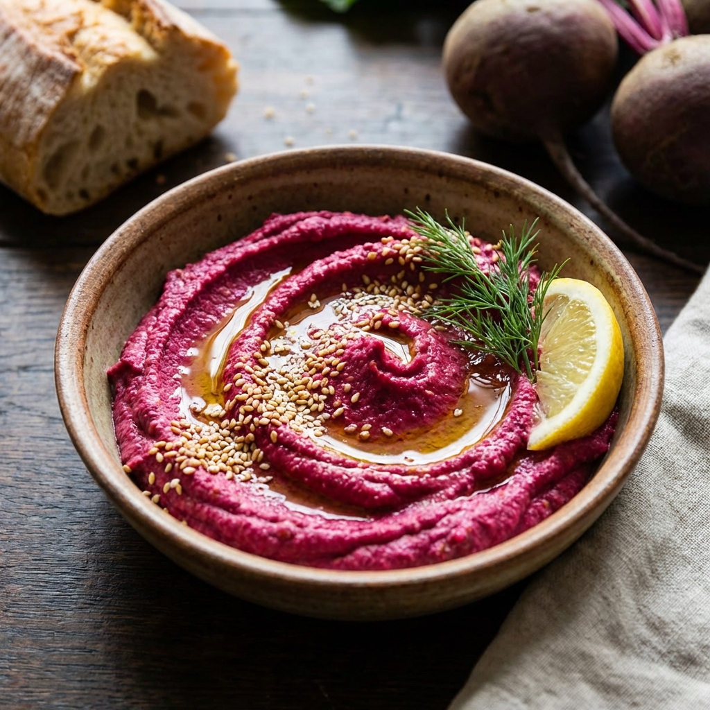 Hummus de Remolacha y Lentejas